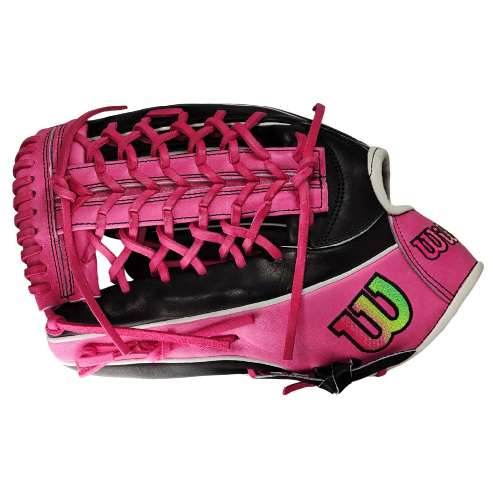 Wilson Custom Black and Flamingo Pink A2000 PF92 12.25" Outfield Glove