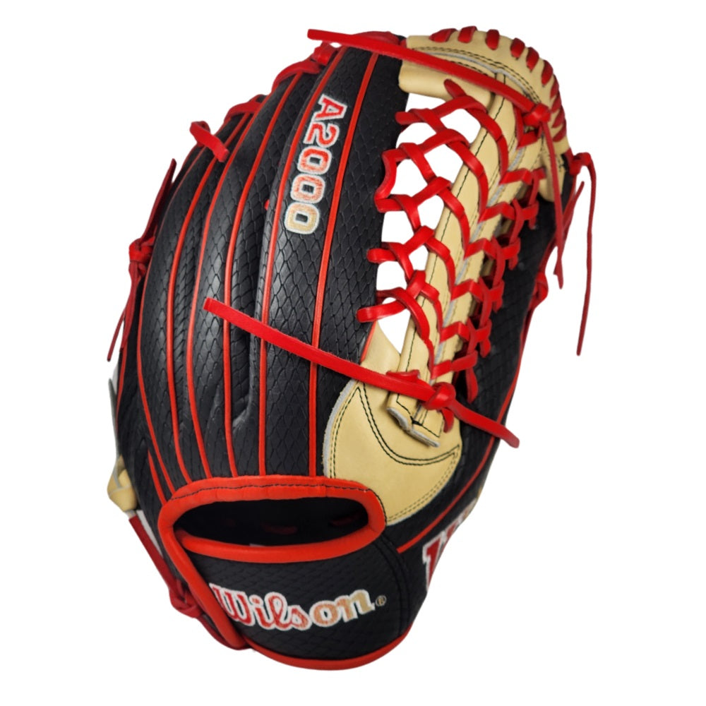 Wilson Custom Black, Blonde, and Red A2000 PF92 12.25" Outfield Glove