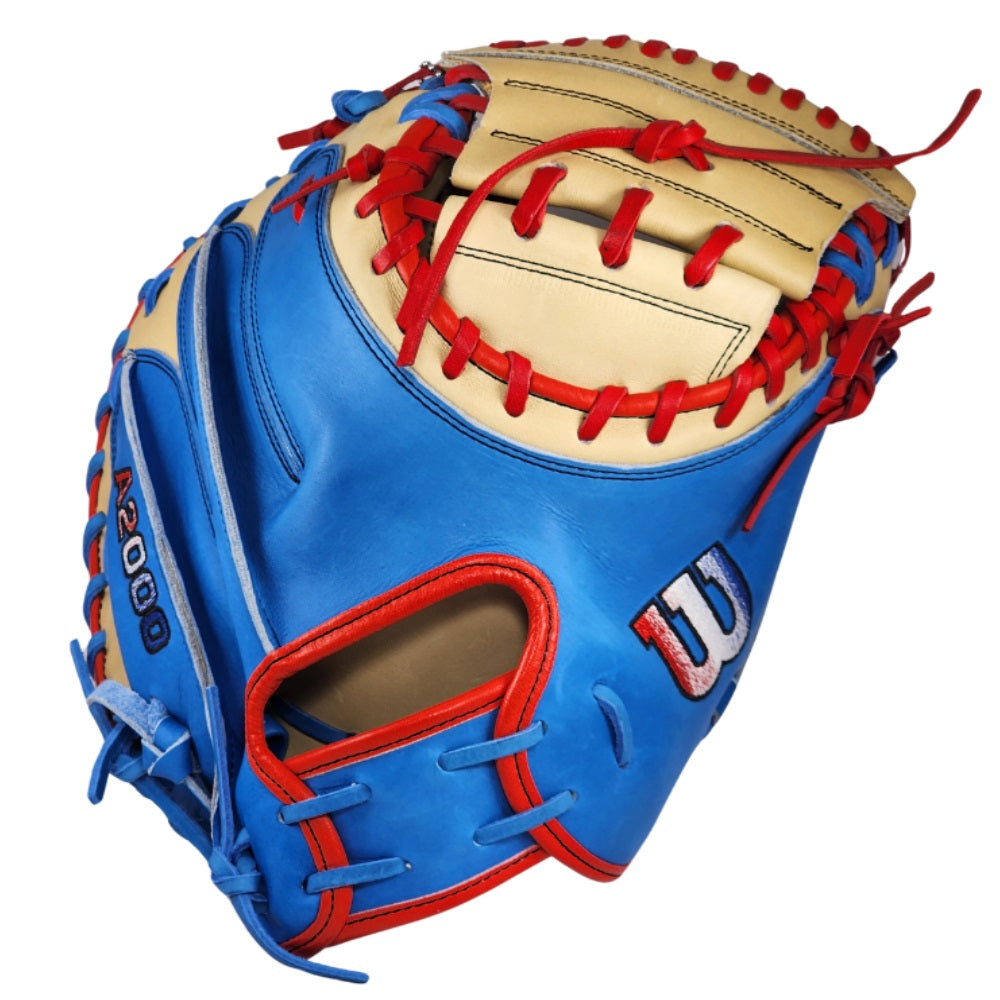 Wilson Custom Autism Blue and Blonde A2000 CM33 33" Catcher's Mitt