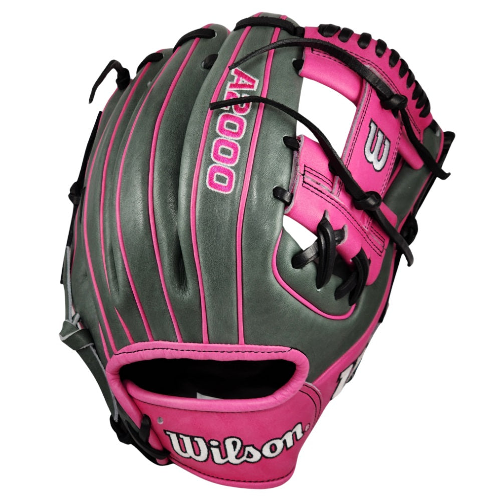 Wilson Custom Charcoal and Pink A2000 1786 11.5" Infield Glove