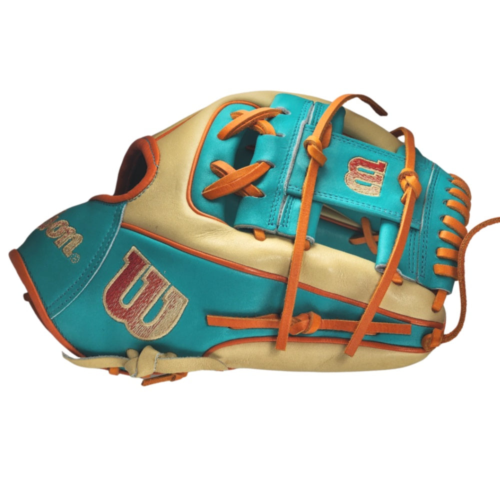 Wilson Custom Blonde and Teal A2000 1975 11.75" Infielders Glove