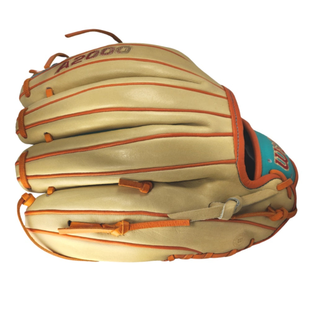 Wilson Custom Blonde and Teal A2000 1975 11.75" Infielders Glove