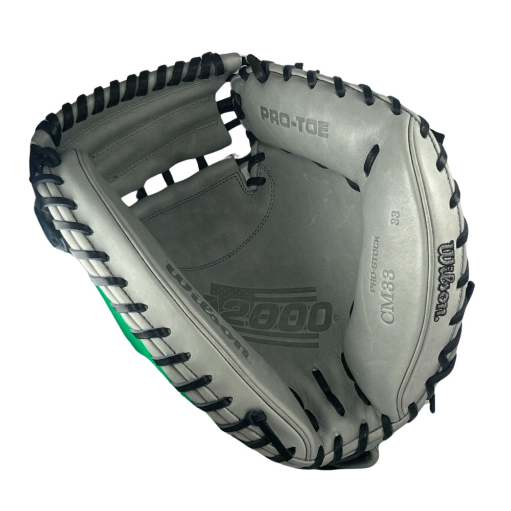 Wilson Custom Kelly Green and Charcoal A2000 CM33 33" Catcher's Mitt