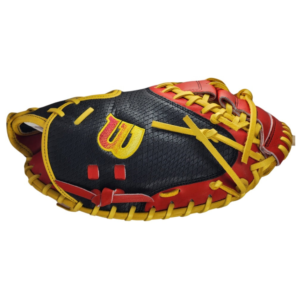 Wilson Custom Black and Red A2000 CM33 Catcher's Mitt