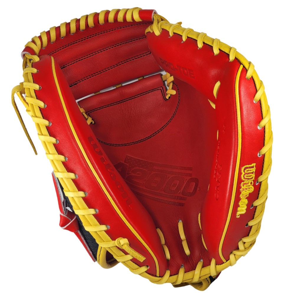 Wilson Custom Black and Red A2000 CM33 Catcher's Mitt