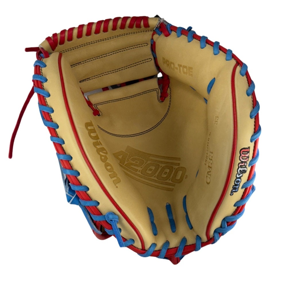 Wilson Custom A2000 Autism Blue and Blonde CM33 Catcher's Mitt