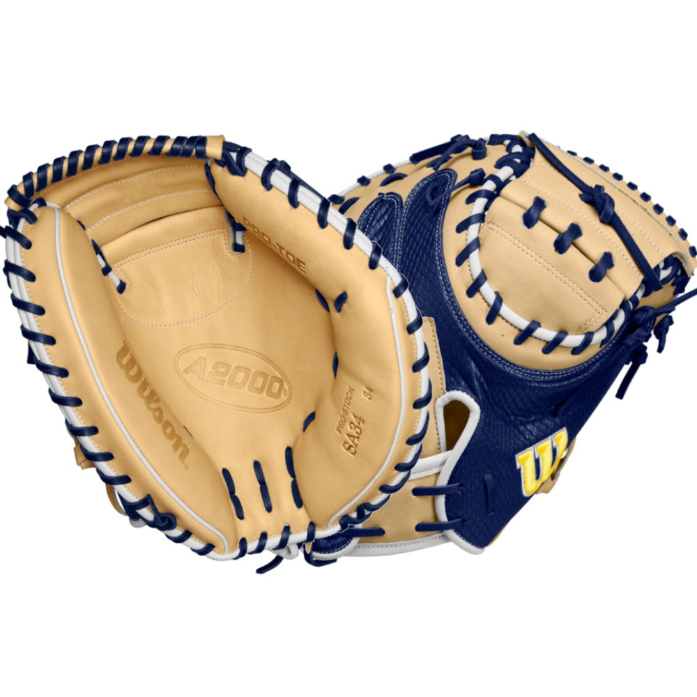 Wilson Fall 2024 A2000® SA34SS 34” Baseball Catcher’s Mitt: WBW10253134