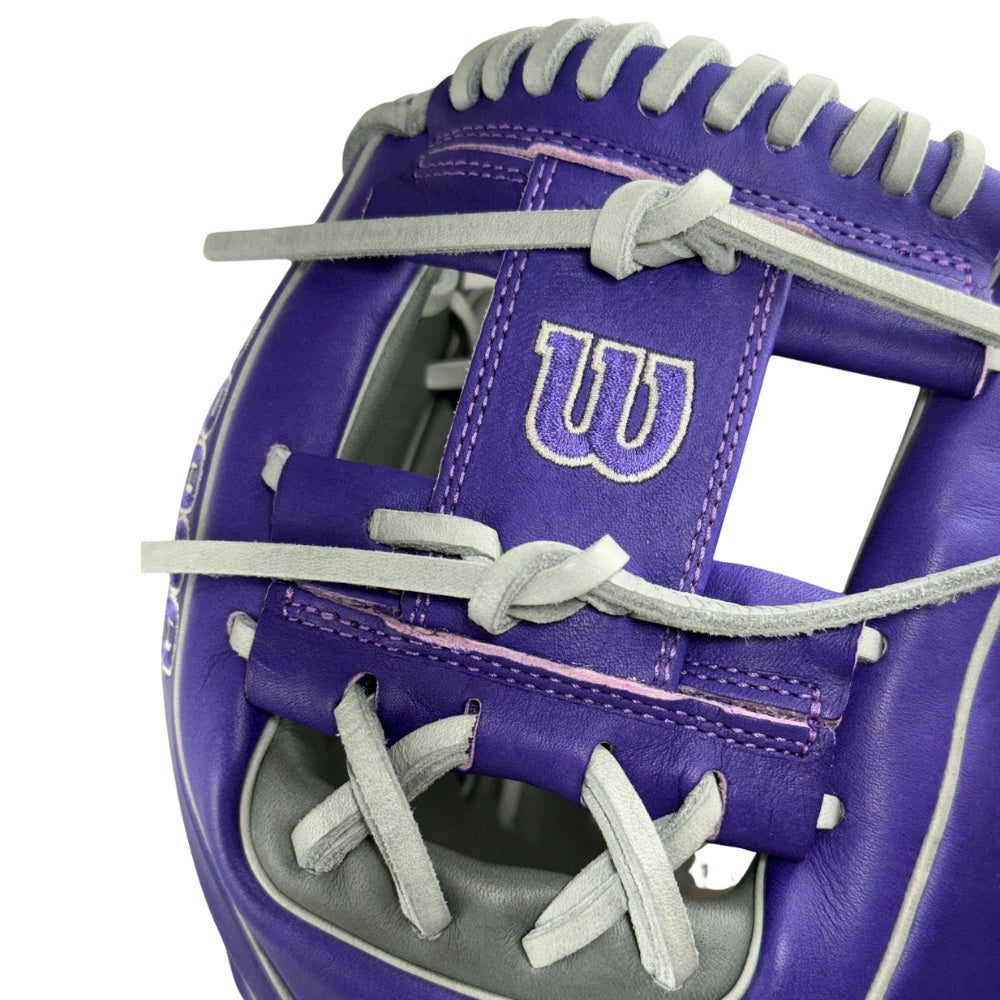 Wilson Custom A2000 1786 Purple and Gray 11.5" Infield Glove