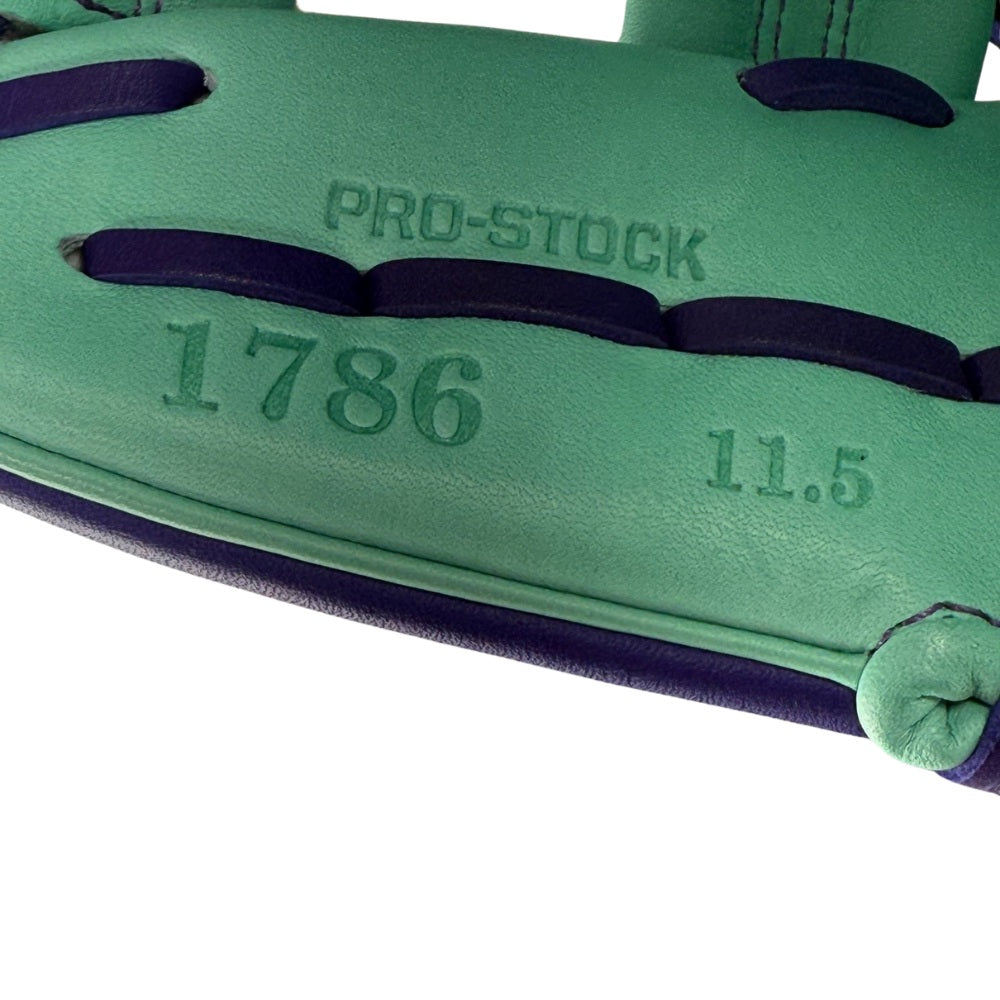 Wilson Custom A2000 1786 Seafoam and Purple 11.5" Infield Glove