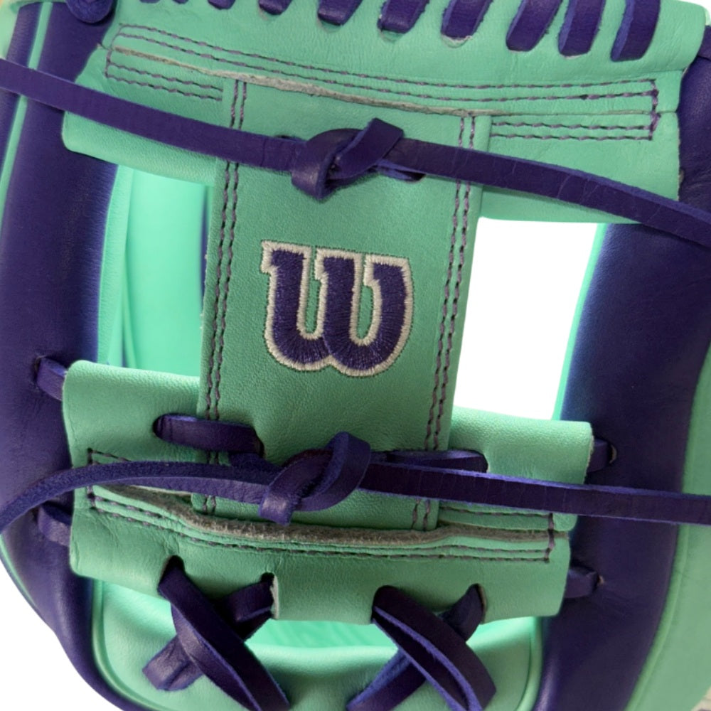 Wilson Custom A2000 1786 Seafoam and Purple 11.5" Infield Glove