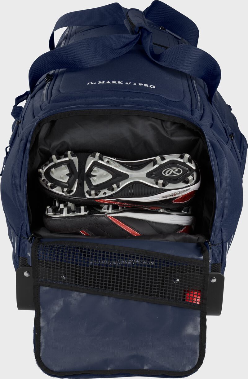 RAWLINGS YADI 2 NAVY WHEELED BAG: YADI2WHBG