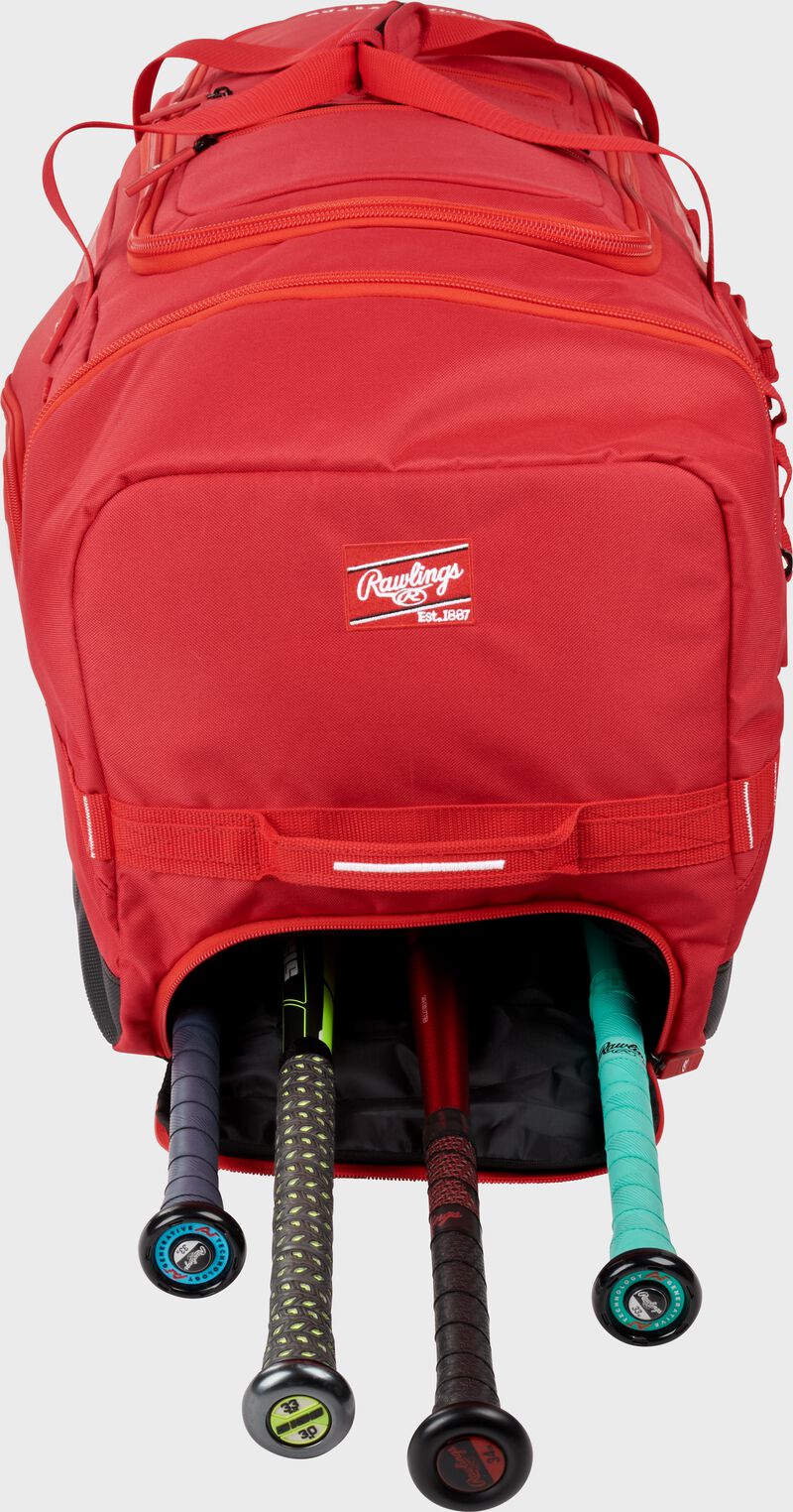 RAWLINGS YADI 2 RED WHEELED BAG: YADI2WHBG