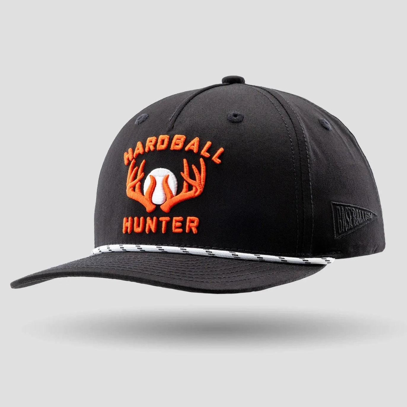 Baseballism Hardball Hunter Five Panel Rope Cap - Black