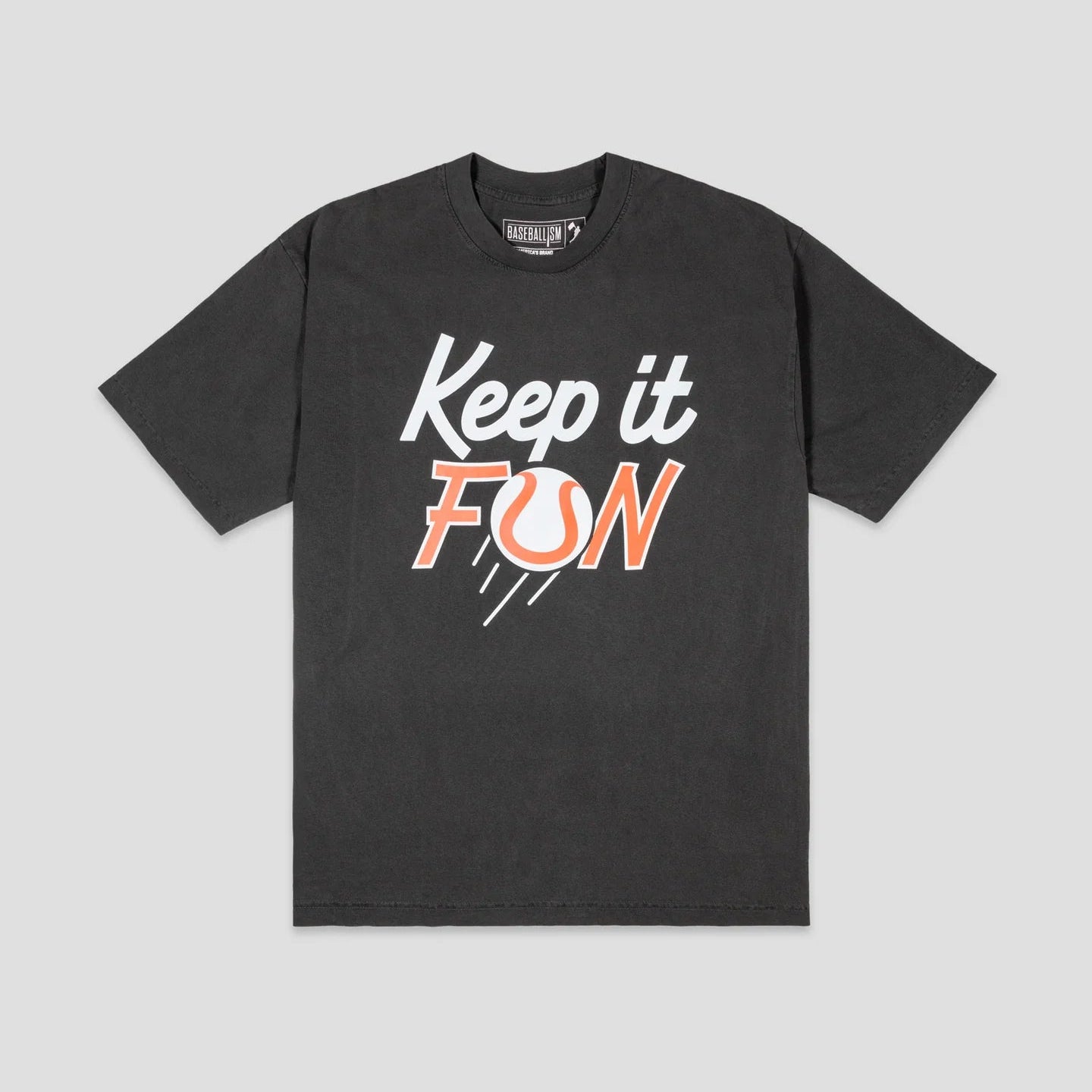 Baseballism Adult Keep It Fun Relaxed Fit T-Shirt (Black) - Baseballism x Austin Schultz