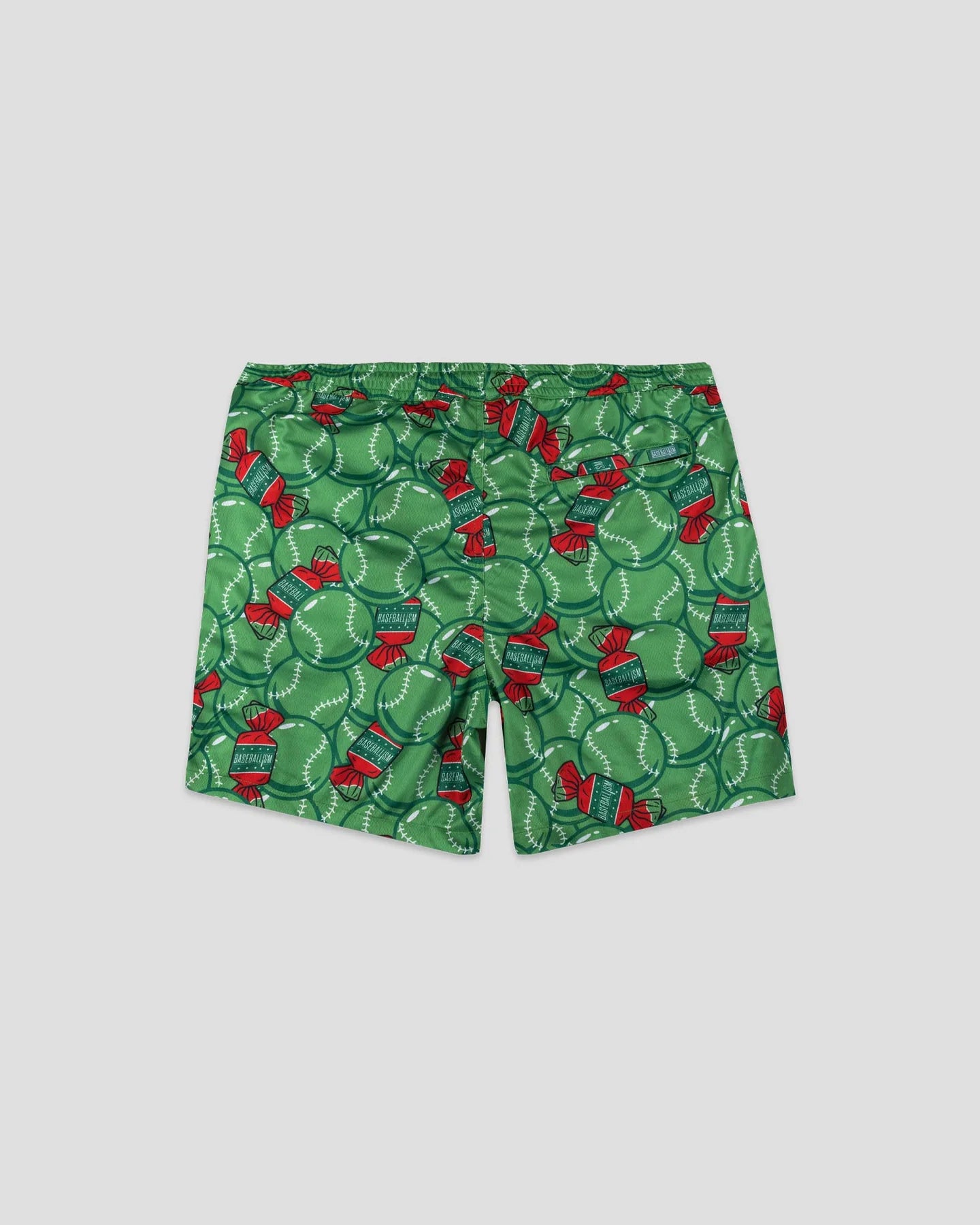 Baseballism Doubles and Bubbles Diamond Air Youth Mesh Shorts: Walk-Off Watermelon