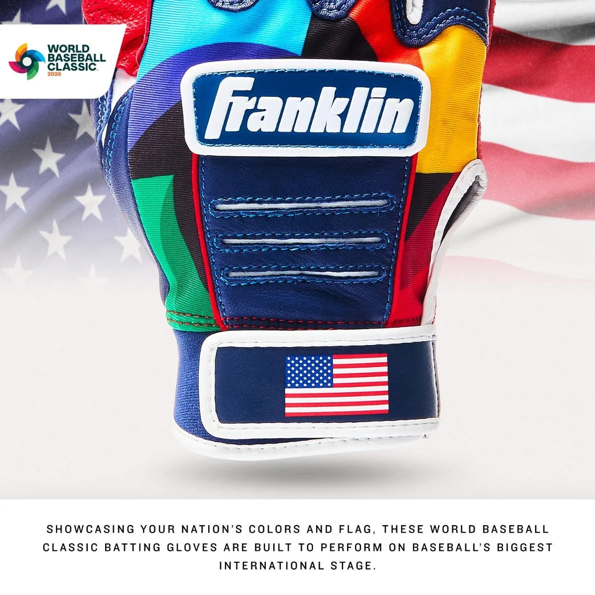 Franklin Youth CFX® Pro World Baseball Classic Batting Glove: USA