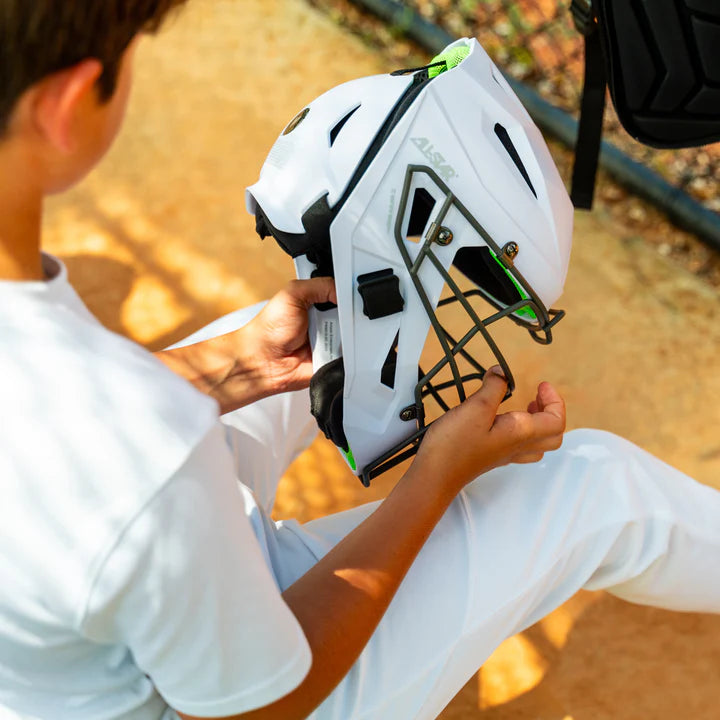 All Star MVP-PRO™ LT CATCHER'S HELMET: WHITE