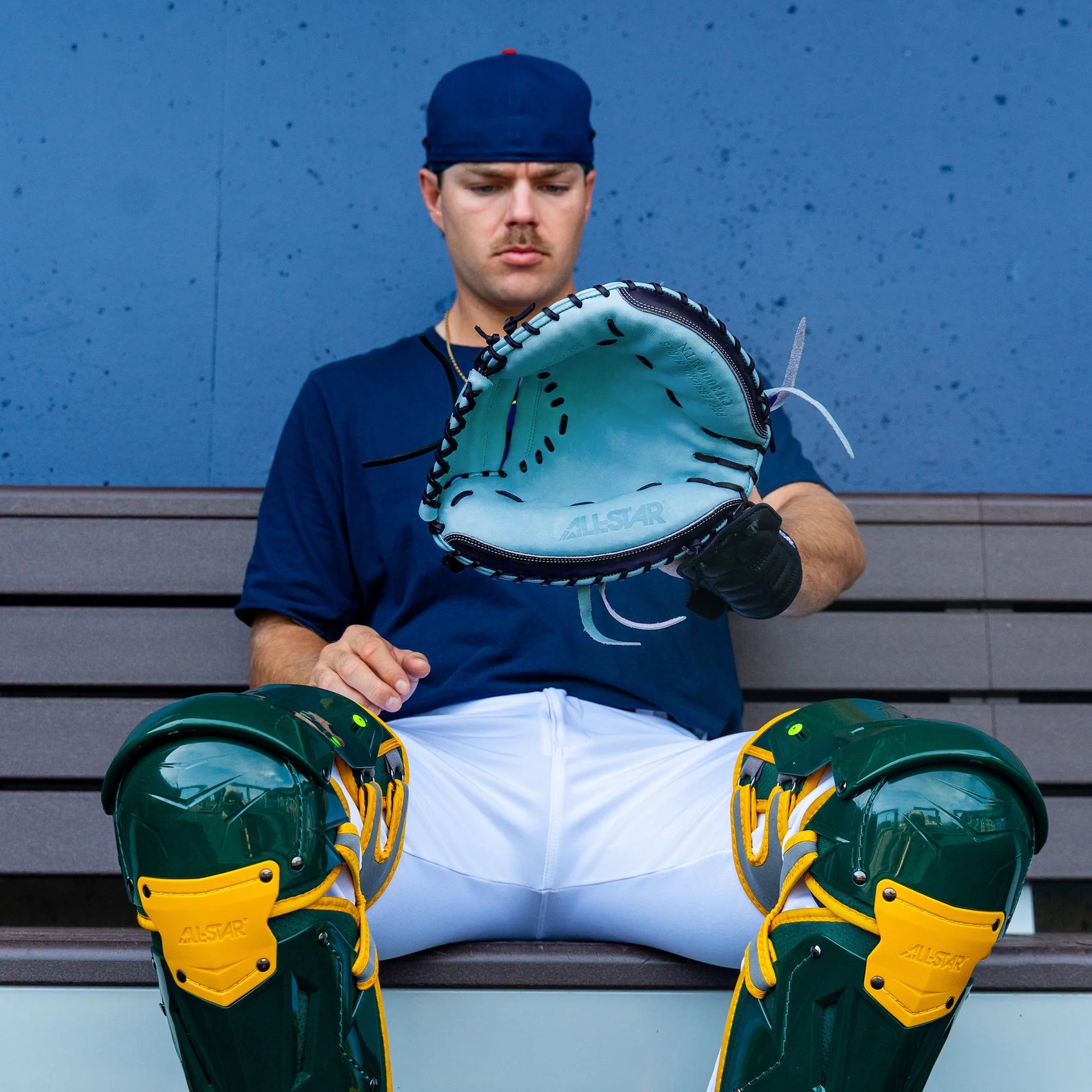 ALL-STAR LIMITED 34" CM3000 PRO-ELITE® CATCHER'S MITT: BLACK/SKY BLUE