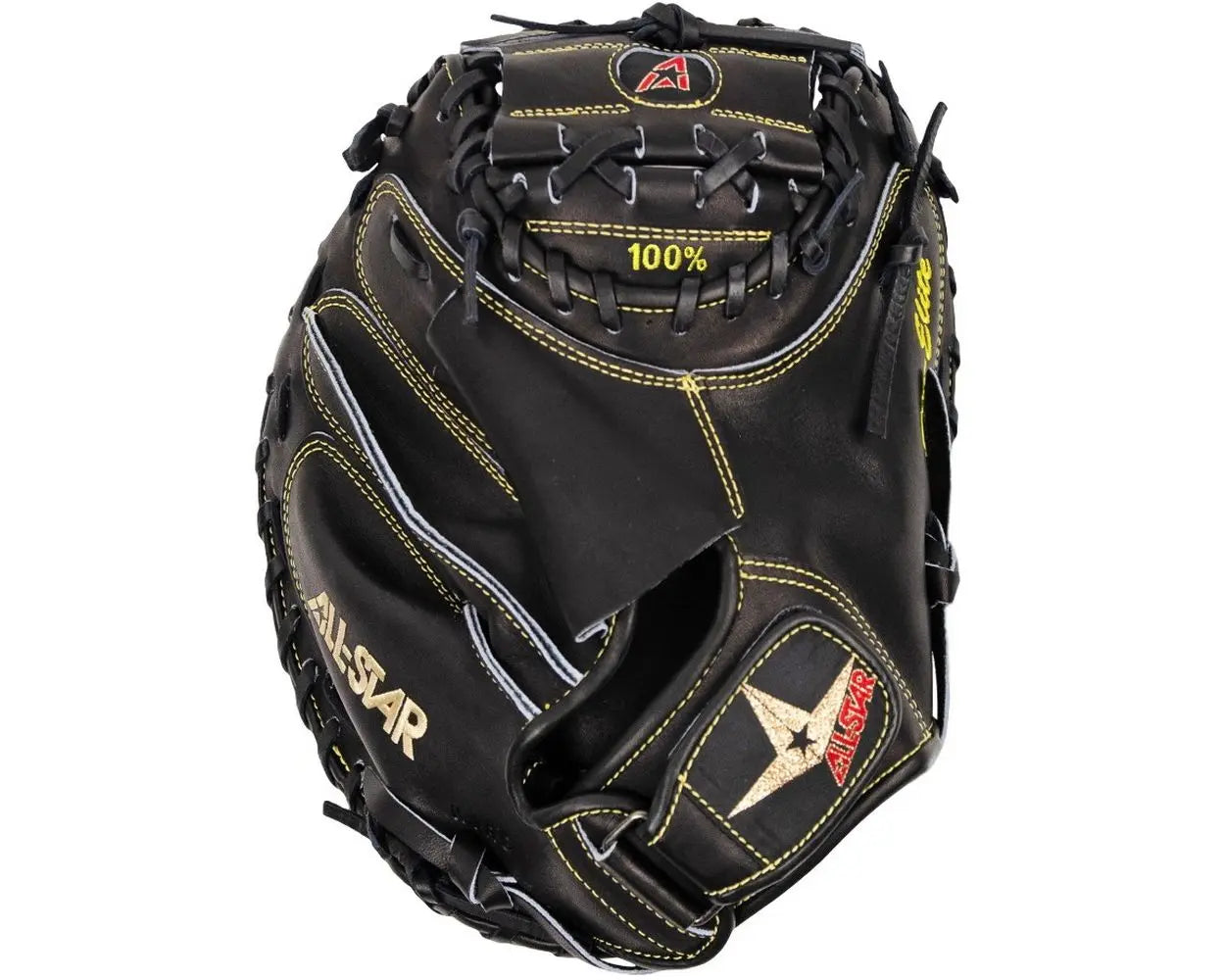 All Star Pro Elite 34" Baseball Catcher's Mitt Solid Black: CM3000MBK