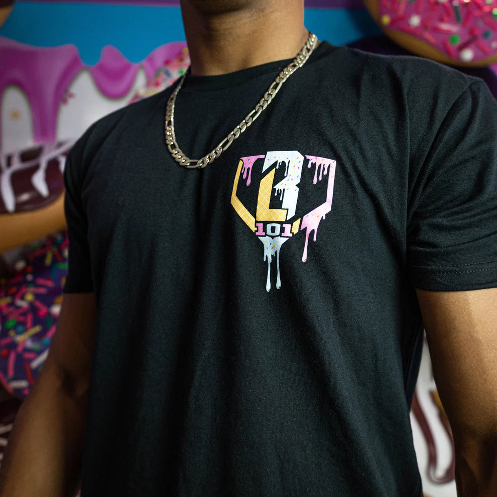 Baseball Lifestyle 101 Adult Ice Cream Tee - Cotton Candy