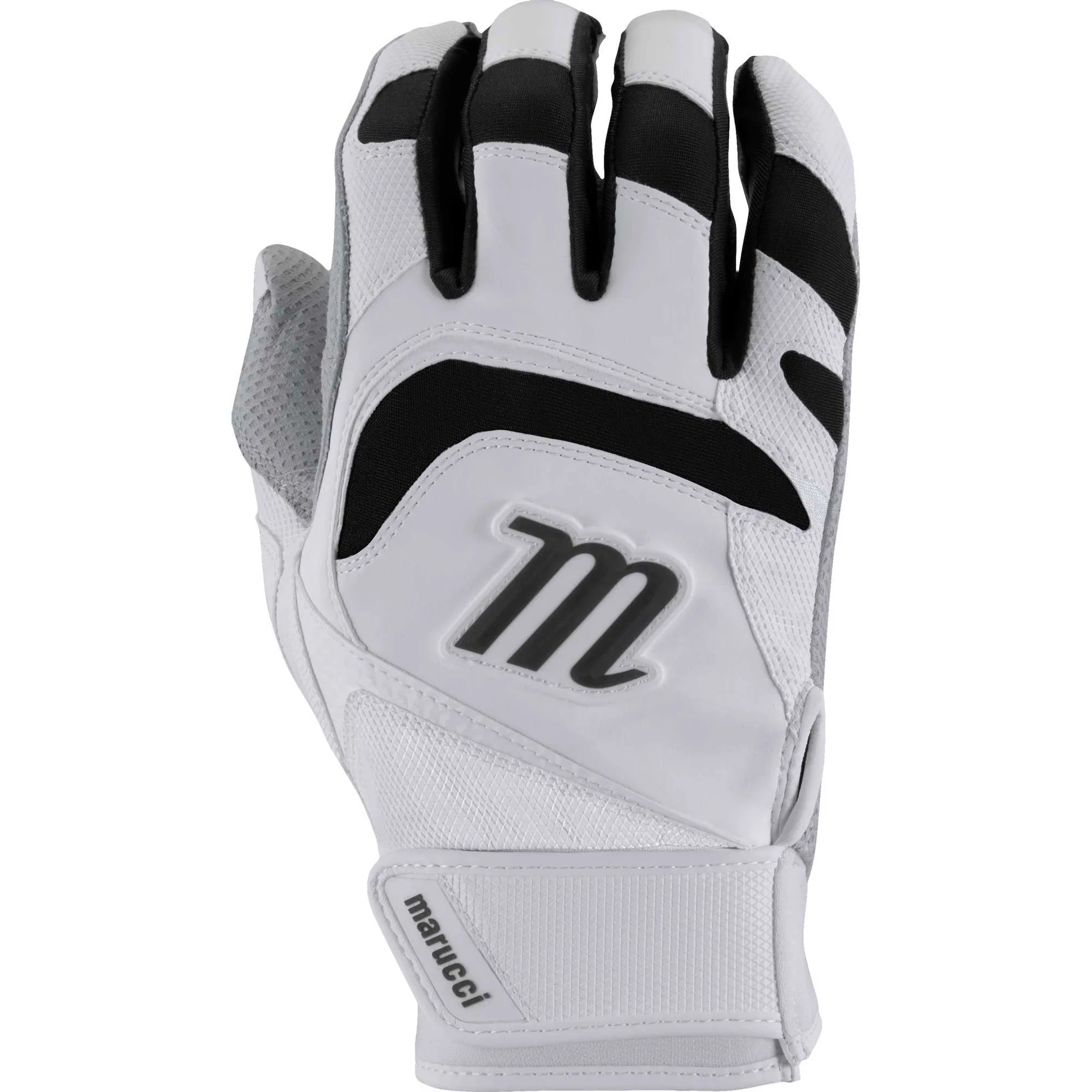 Marucci Signature Adult Baseball Batting Gloves: MBGSGN3-W/BK