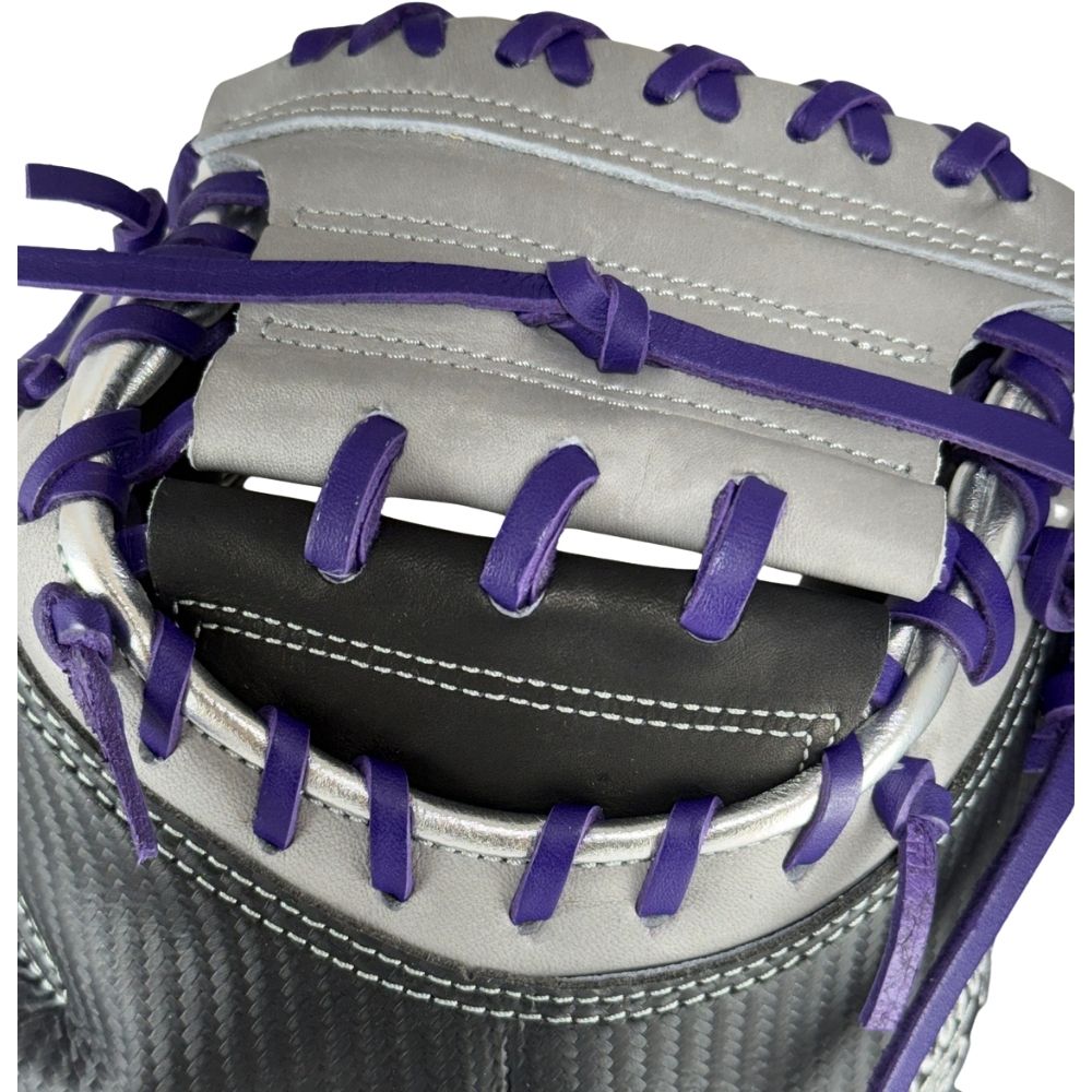 Rawlings Custom 33" Heart of the Hide Black/Gray/Purple Catchers Mitt: PROCM33DM-23