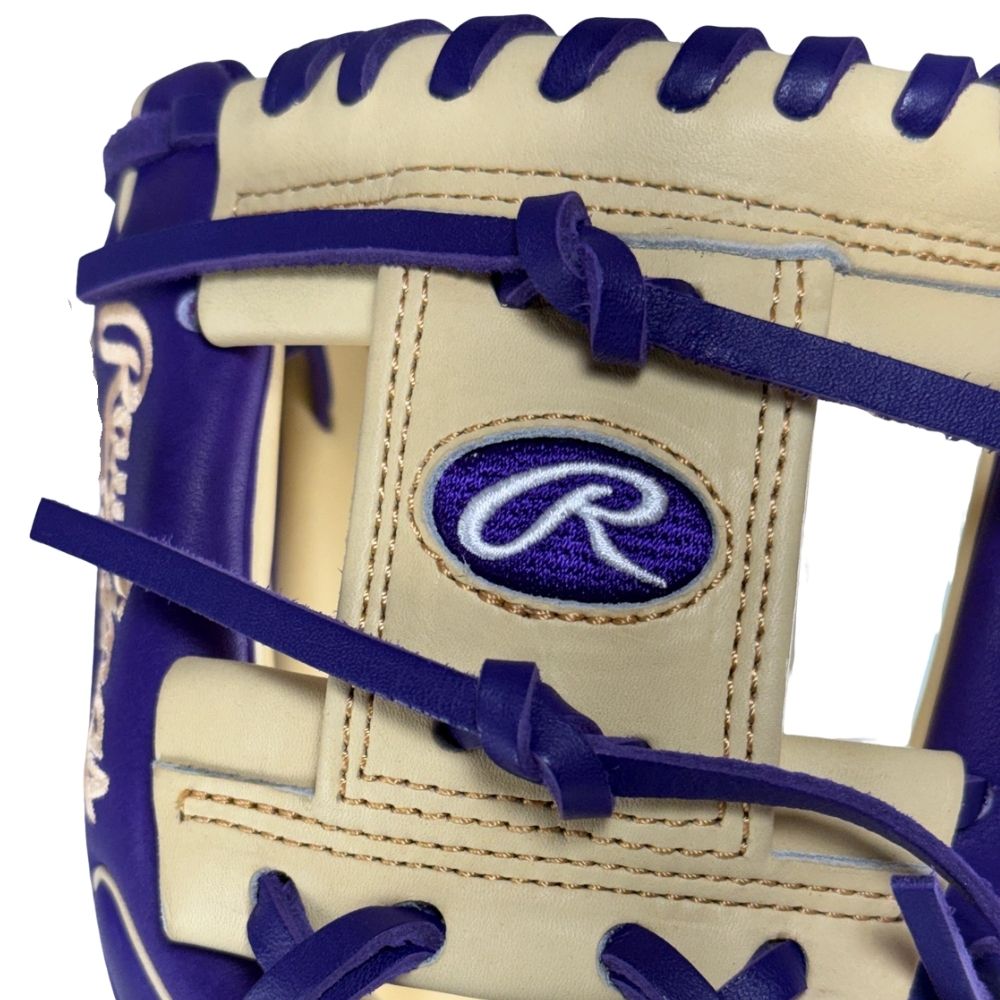 Rawlings Custom Heart of the Hide 11.5" Purple and Camel Infielders Glove: PRO204W-2