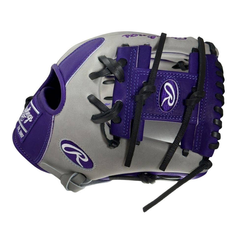 Rawlings Custom Heart of the Hide Gray and Purple PROCS5-2 11.5" Baseball Glove