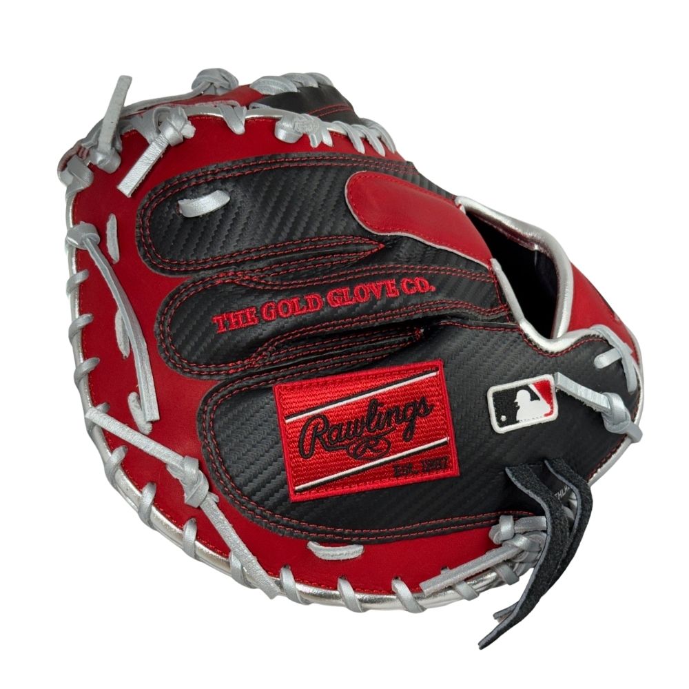 Rawlings Custom 33" Heart of the Hide Black/Red Catchers Mitt: PROCM33DM-23