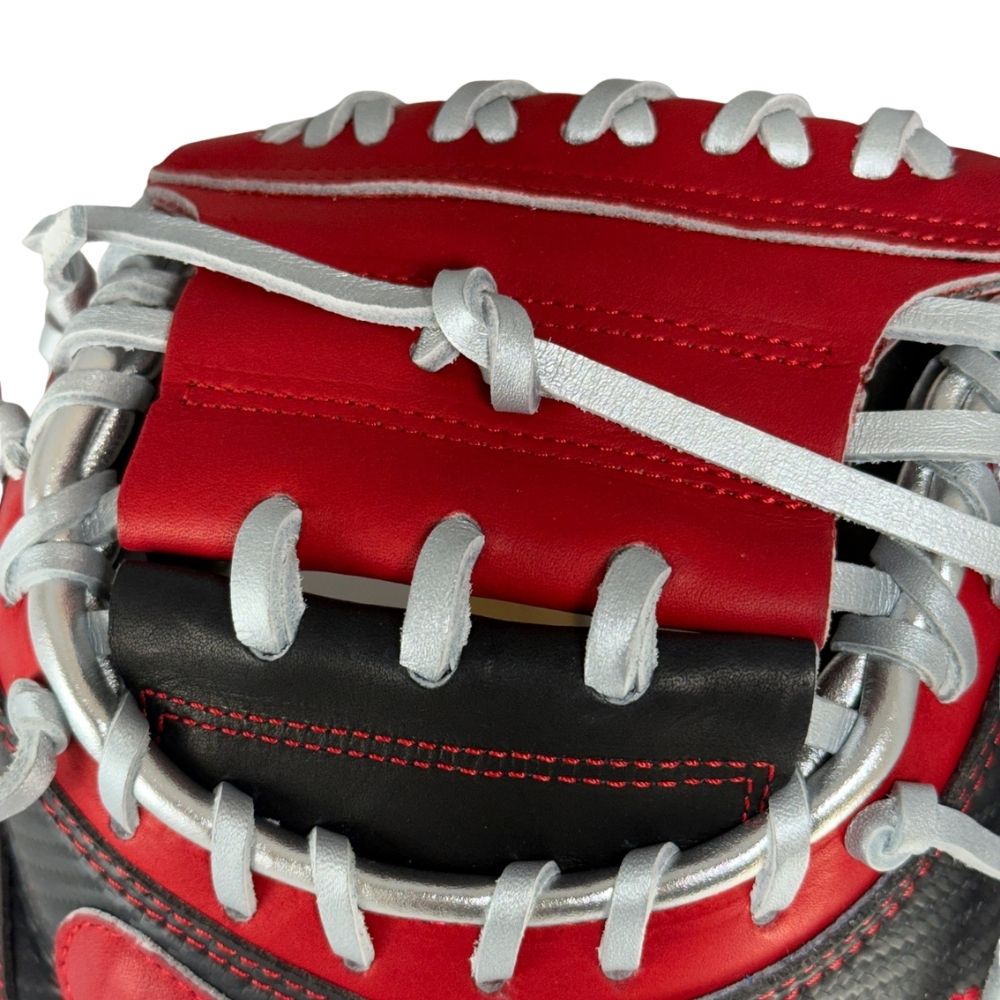 Rawlings Custom 33" Heart of the Hide Black/Red Catchers Mitt: PROCM33DM-23