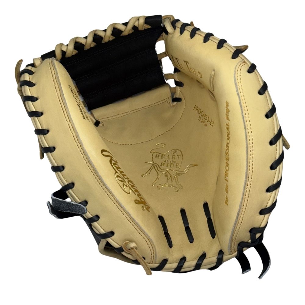 Rawlings Custom 33" Heart of the Hide Black and Camel Catchers Mitt: PROCM33-23