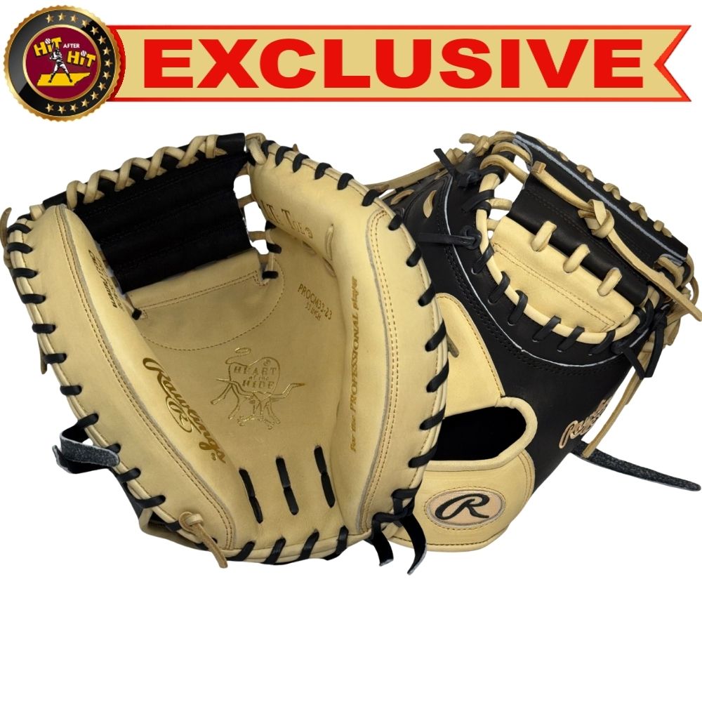 Rawlings Custom 33" Heart of the Hide Black and Camel Catchers Mitt: PROCM33-23