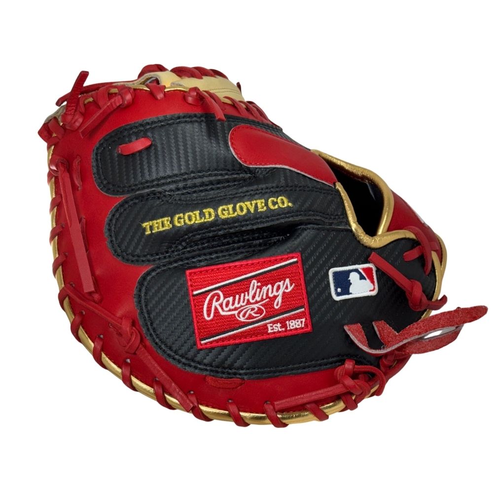 Rawlings Custom 33" Heart of the Hide Black/Red/Camel Catchers Mitt: PROCM33DM-23