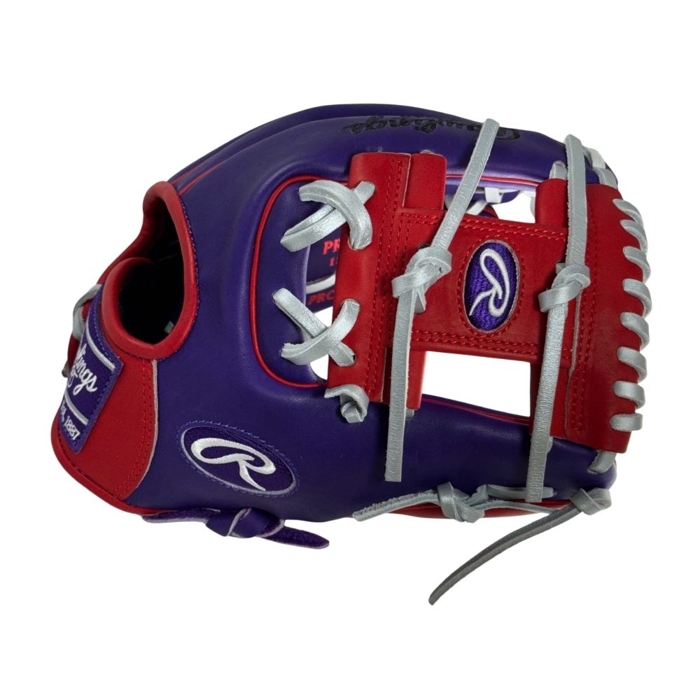 Rawlings Custom Heart of the Hide Purple and Red PRO2172-2 11.5" Baseball Glove