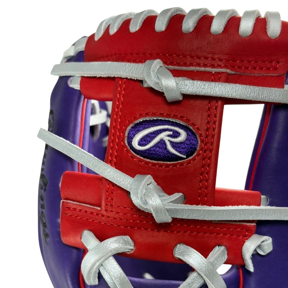 Rawlings Custom Heart of the Hide Purple and Red PRO2172-2 11.5" Baseball Glove