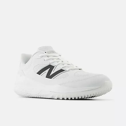New Balance White Fresh Foam 3000v7 Turf-Trainer: T3000SW7