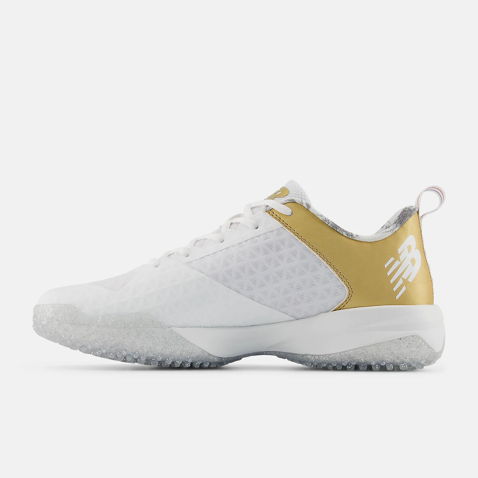 New Balance White and Gold 4040 v8 Turf-Trainer Ring Season: T4040PP8