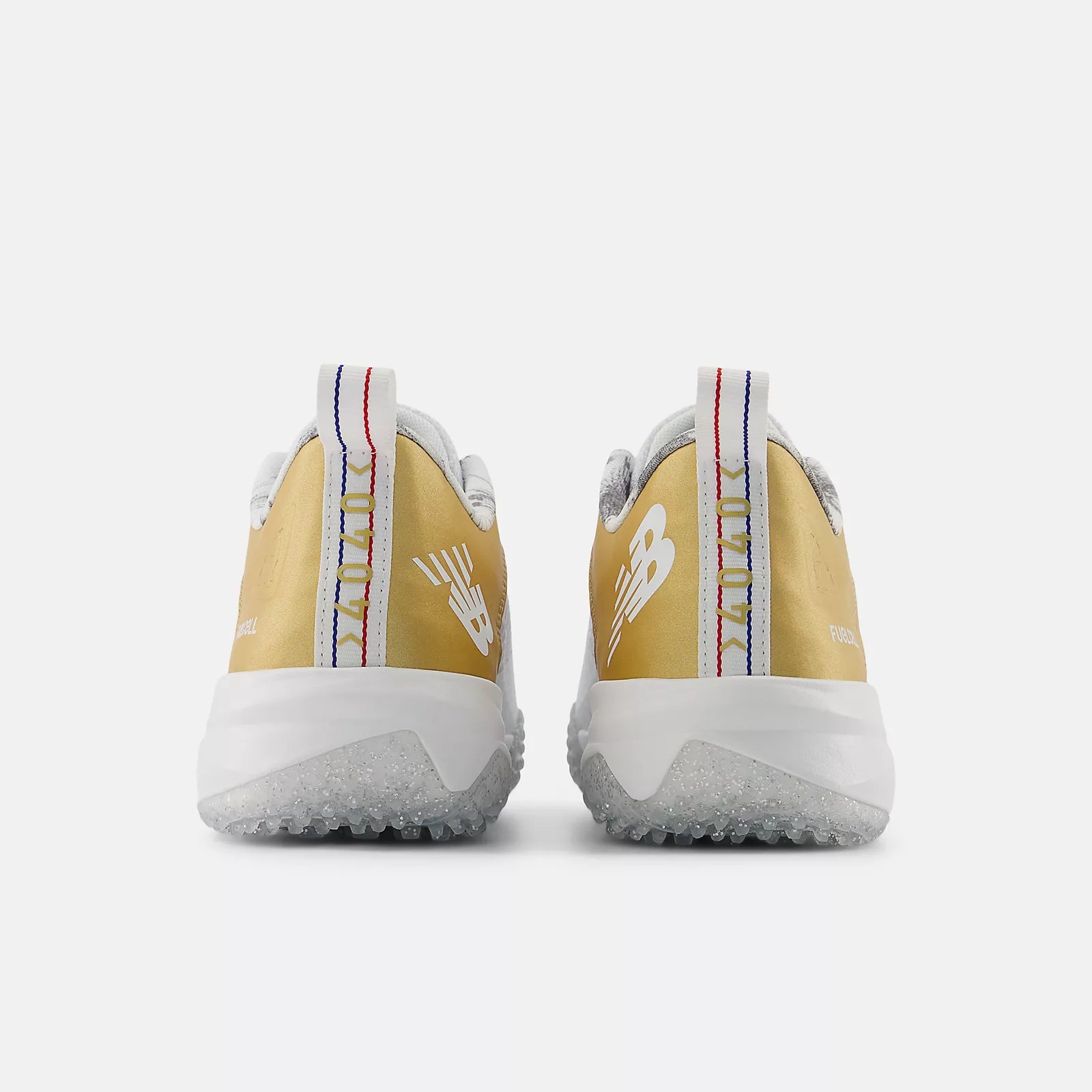 New Balance White and Gold 4040 v8 Turf-Trainer Ring Season: T4040PP8