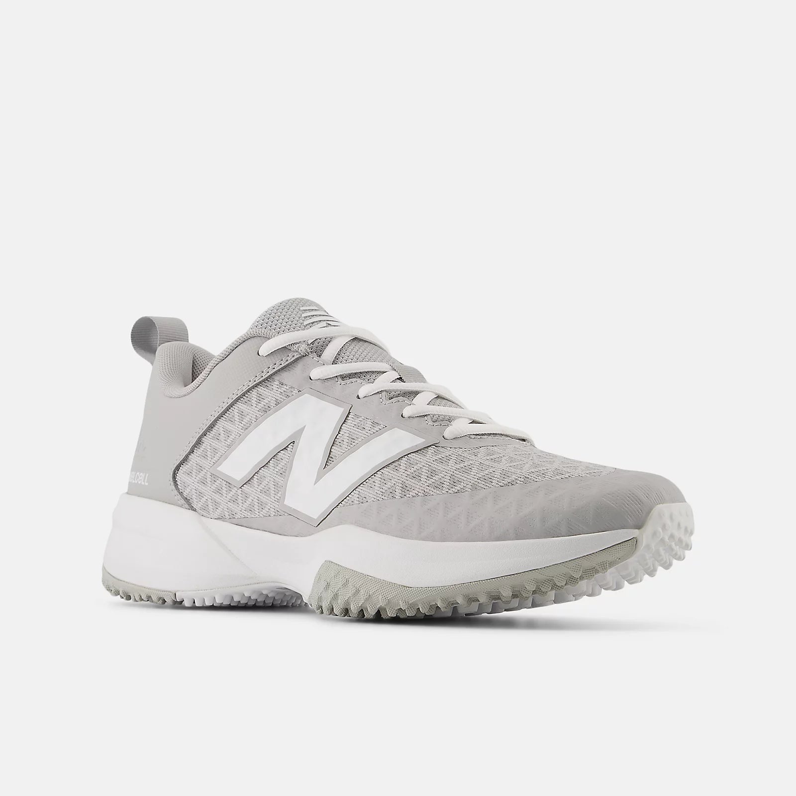 New Balance FuelCell 4040 v8 Gray and White Turf-Trainer: T4040TG8