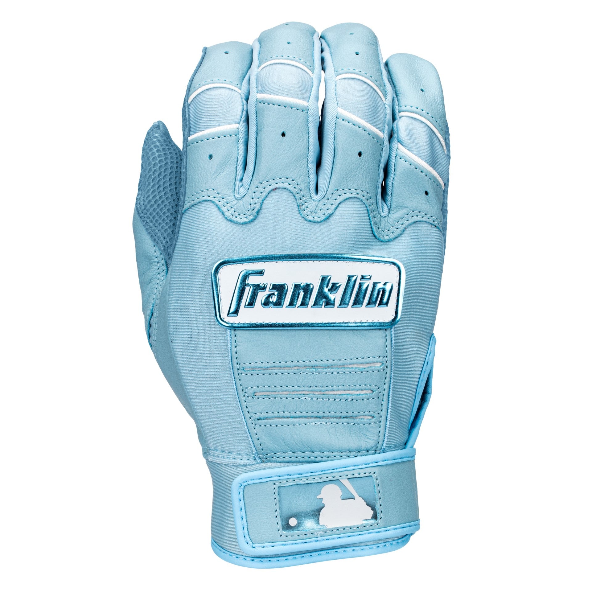 FRANKLIN CFX PRO HI-LITE ADULT BATTING GLOVES: COLUMBIA BLUE