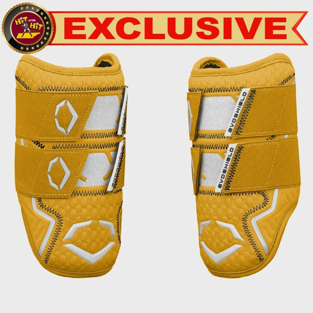 EVOSHIELD EXCLUSIVE PRO-SRZ™ 2.0 BATTER'S DOUBLE STRAP ELBOW GUARD: GOLD