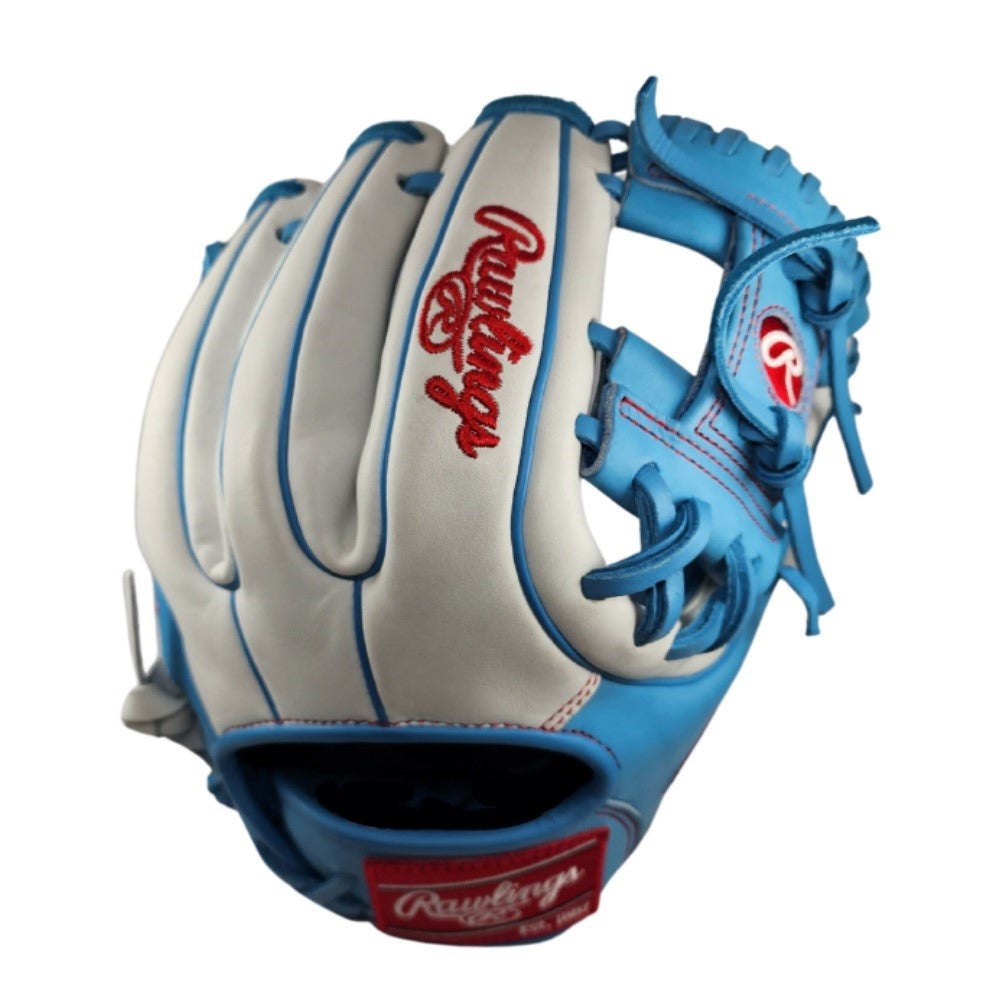 Rawlings Custom PRO312U-2 11.25" Infielders Glove - White/Columbia Blue