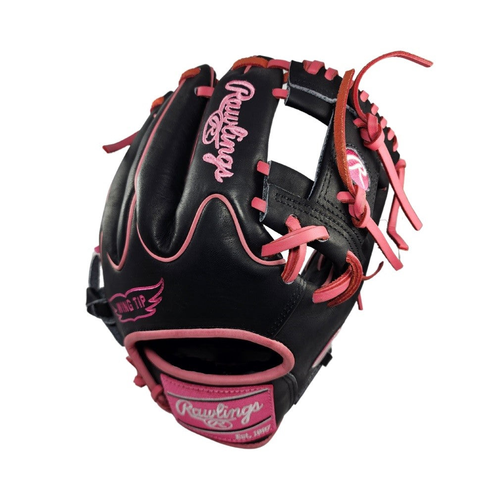 Rawlings Custom PRO204W-2 11.5" Infielders Glove - Black/Pink