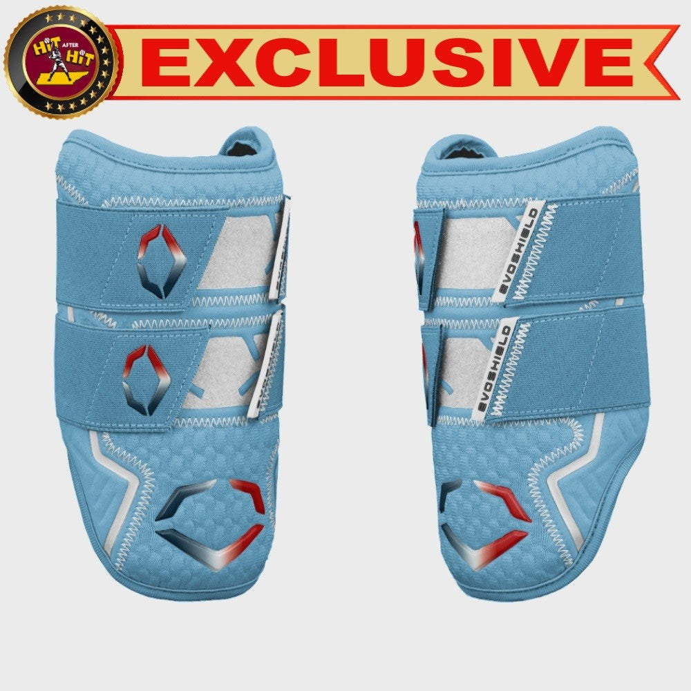 EVOSHIELD CUSTOM EXCLUSIVE PRO-SRZ™ 2.0 BATTER'S DOUBLE STRAP ELBOW GUARD: COLUMBIA BLUE