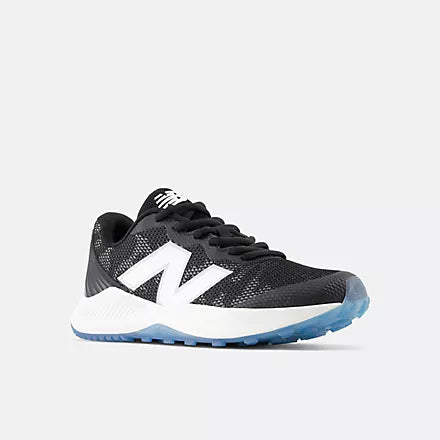 New Balance Dynasoft 4040v7 Youth Turf-Trainer: Black with Optic White