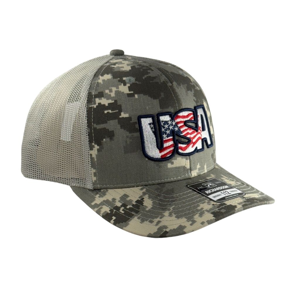 Richardson 112P Digital Camo Adjustable Cap: USA