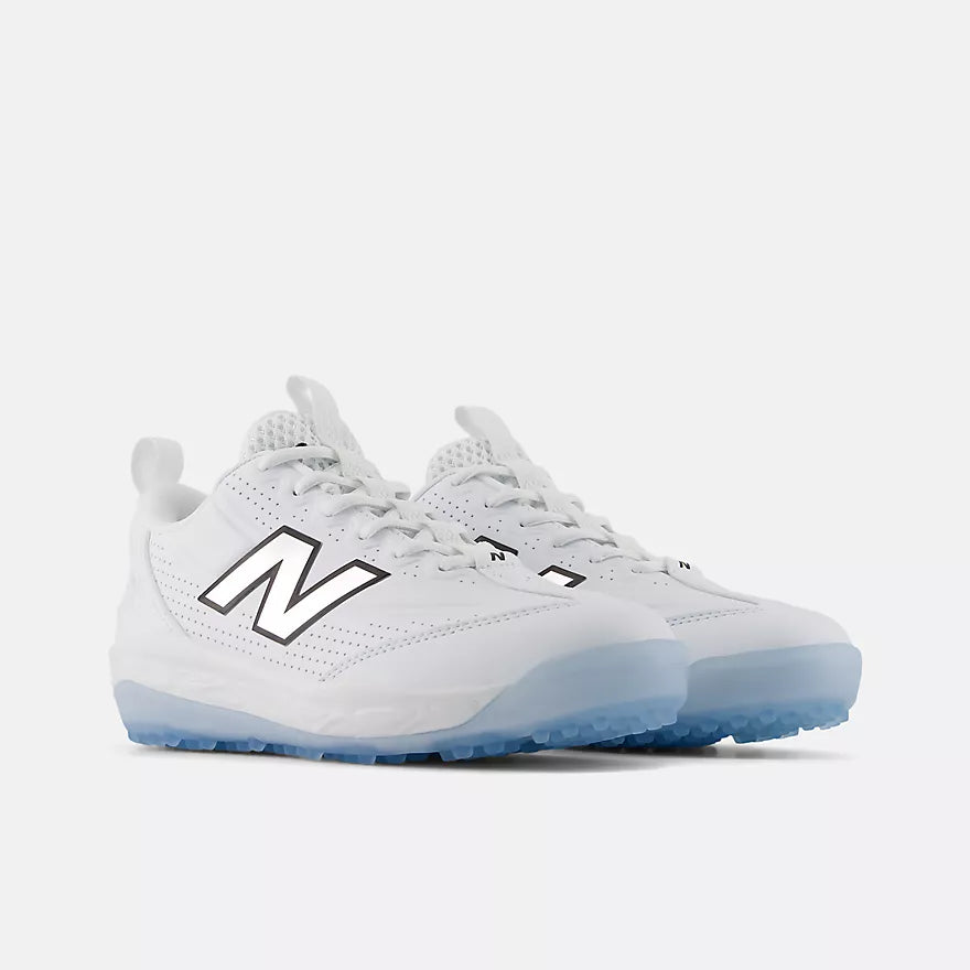 New Balance Youth White 3000V8 Turf Shoes: Y30003Y8