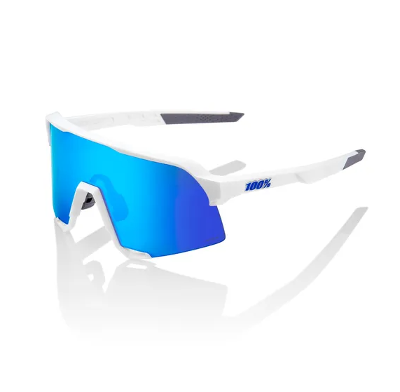 100% - S3® Matte White HiPER® Blue Multilayer Mirror Lens