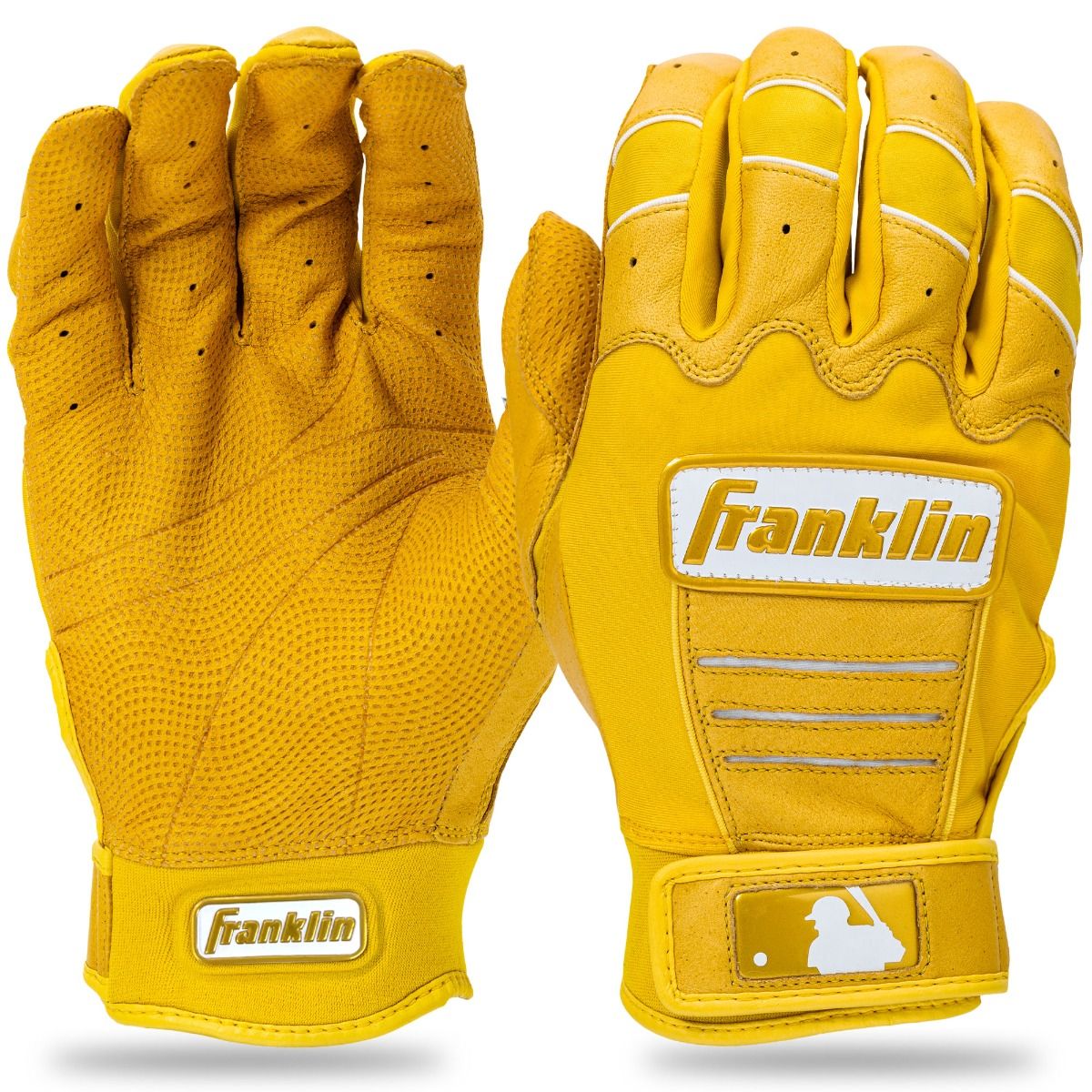 FRANKLIN CFX PRO HI-LITE BATTING GLOVES: YELLOW