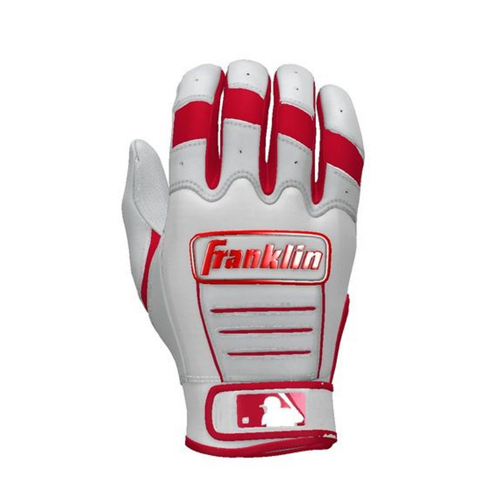 Franklin Custom CFX White/Red Batting Gloves